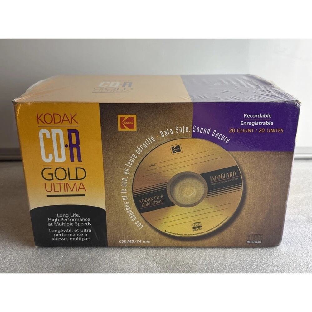 Kodak Gold Ultima CD-R 650MB Recordable Media 20 Pack Sealed